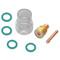 7pcsset 12 pyrex glass cup kit stubby collets body gas lens tig welding torch for wp 9 20 25 mayitr welding accessories