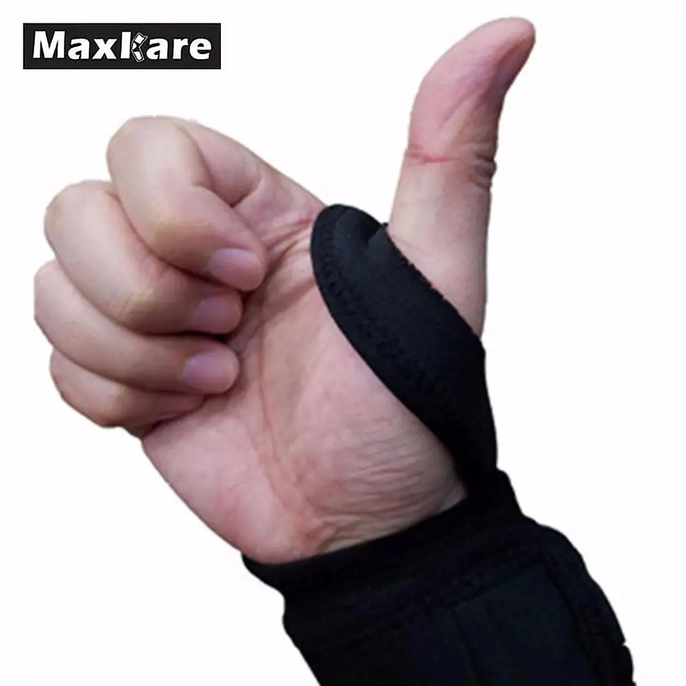 Maxkare черный унисекс Регулируемая запястье Защитная повязка Brace Поддержка карпальный туннель Спорт облегчение боли обертывание бинт
