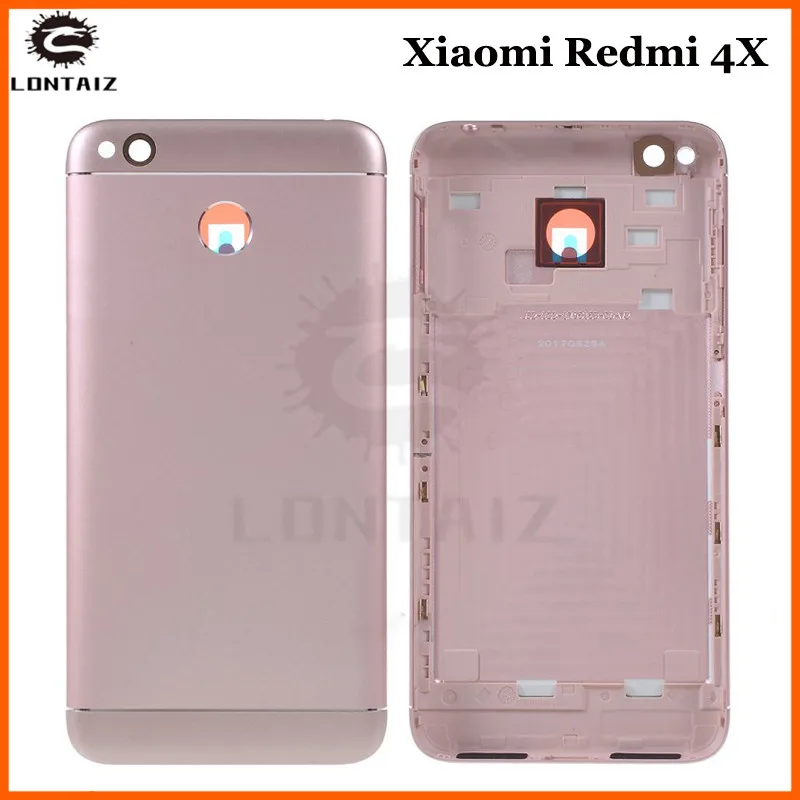 Задняя крышка для Xiaomi Redmi 4X, металлический корпус+ стекло для камеры+ боковые клавиши, задняя крышка для Redmi 4X, чехол на батарейку, запасные части