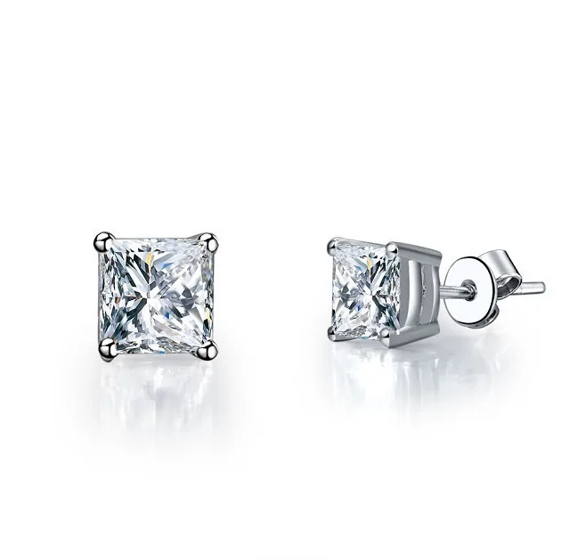 Серьги пусеты с искусственным бриллиантом для женщин 1 карат/шт.|women earrings|earrings