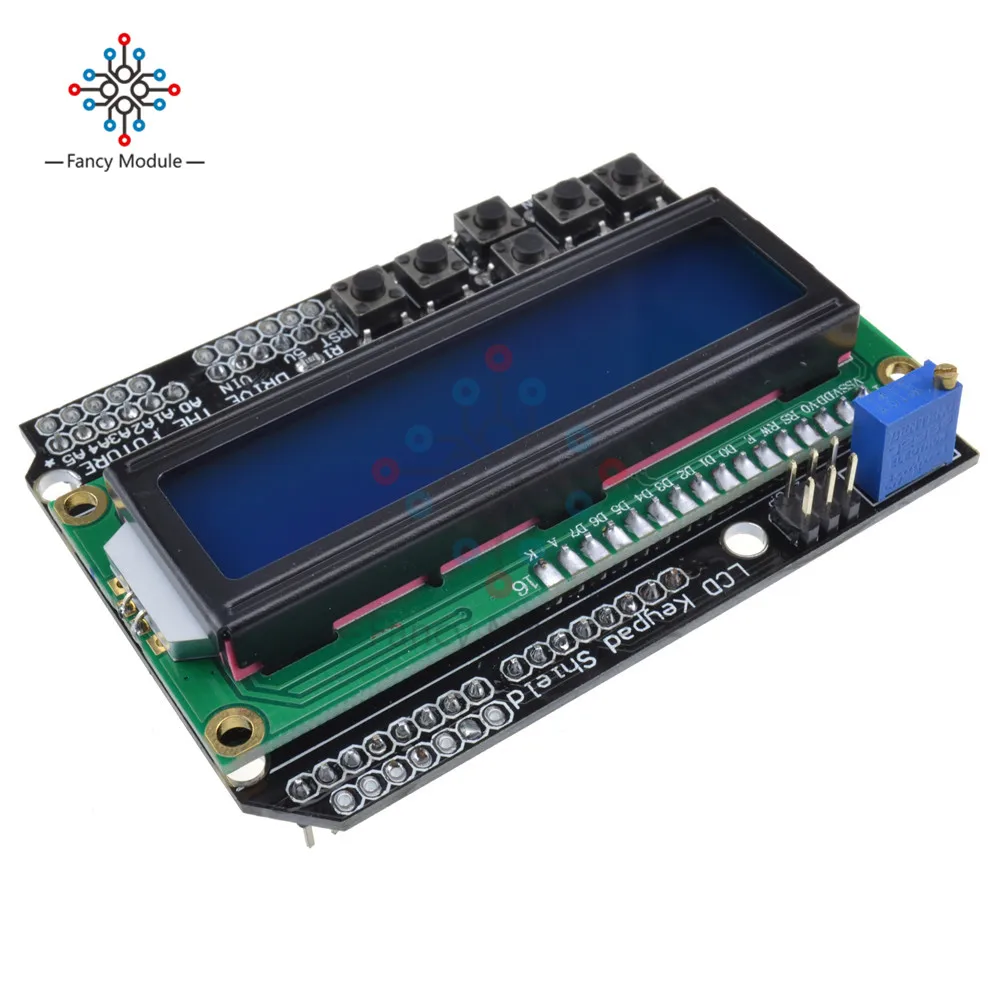 Экран с клавиатурой ЖК 1602 для Arduino ЖК-дисплей ATMEGA328 ATMEGA2560 Raspberry Pi синий экран
