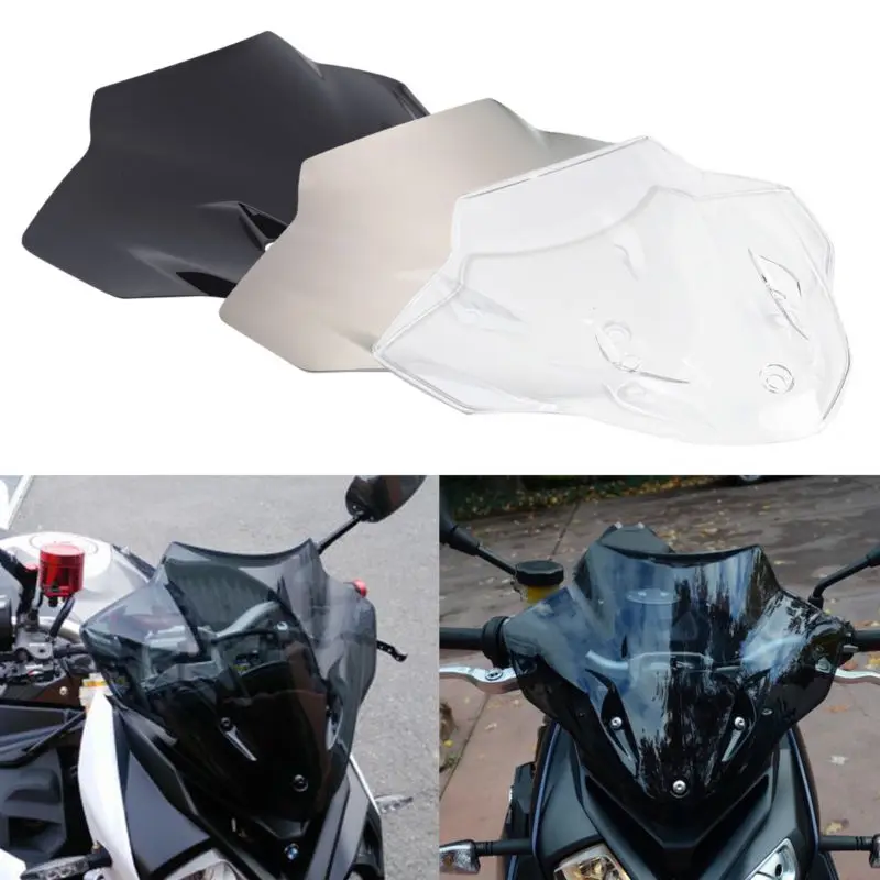 Мотоцикл PC предварительно Просверленный лобовое стекло ветровое для BMW S1000R 2014 2015