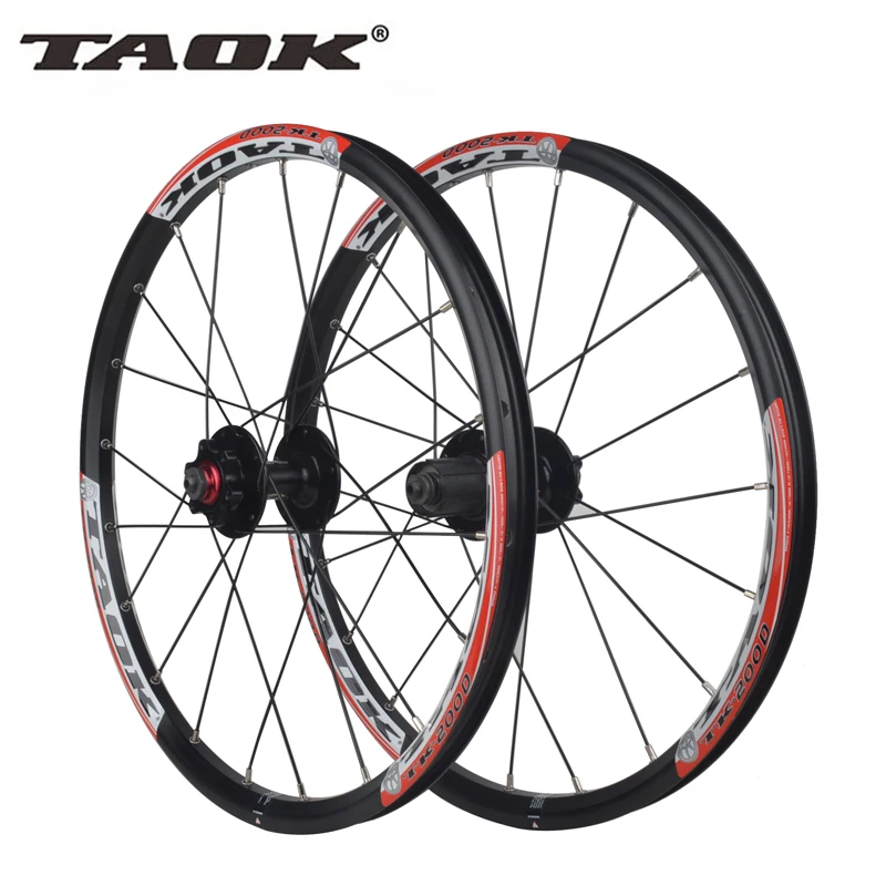 Kaufen Taok 406 20 ''Zoll MTB Folding Bikes Fahrräder 20 Löcher Vorderes 100 Hinten 135 Naben V Bremse Laufradsatz Felge Teile Geeignet Für SP8