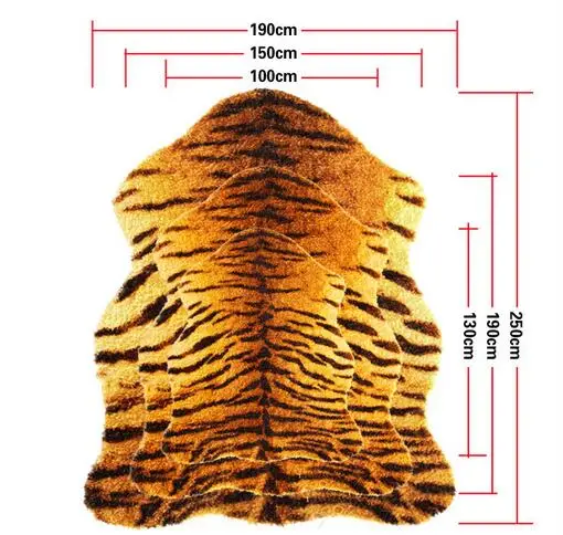 Бесплатная доставка новый дизайн 100% нейлон искусственная кожа тигра коврик для