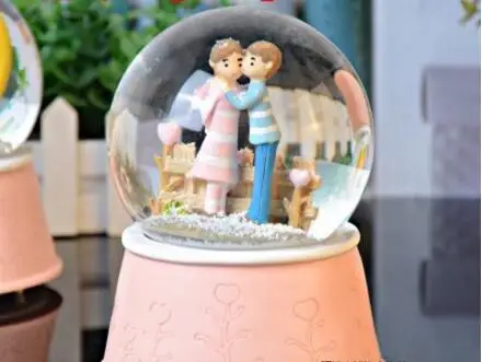 MXP + 714 блестящая музыкальная шкатулка для влюбленных с хрустальным шариком