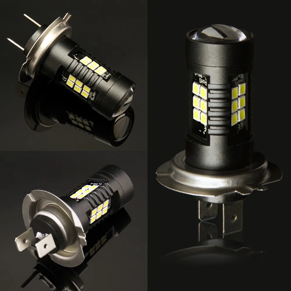 S& D 2 шт. H7 светодиодный туман светильник 21SMD 3030 чипы 1200LM автомобильный светильник s лампы дневного света DRL лампы вождения Авто дневные ходовые огни 12V белый 6000K