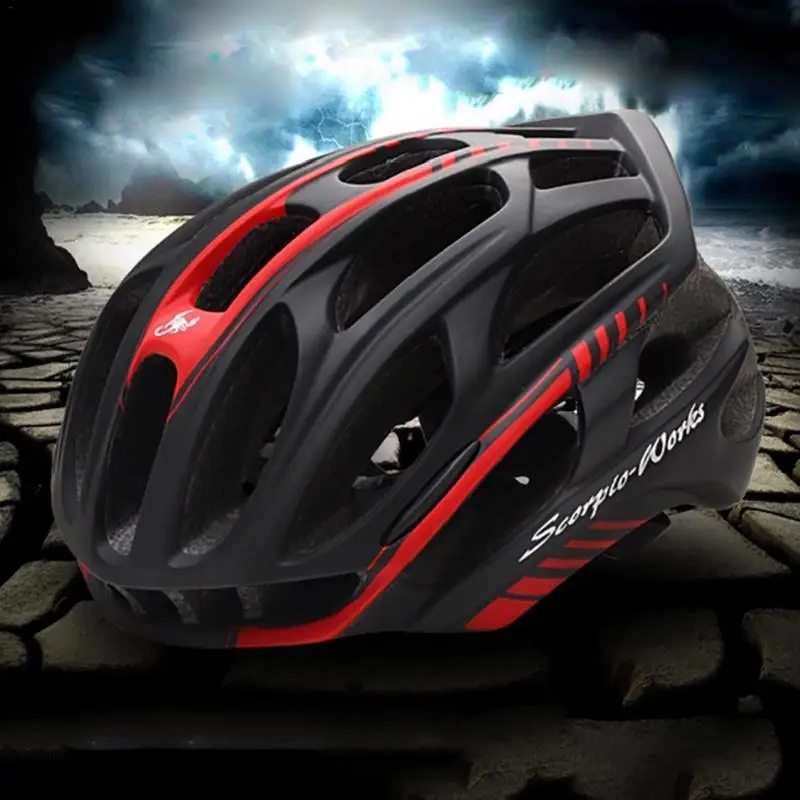 Bicycle Helmets Cover with LED Warning Tail Light Adjustable Ultralight Stable Mountain Bike Helmet Men Safety Protection Gear