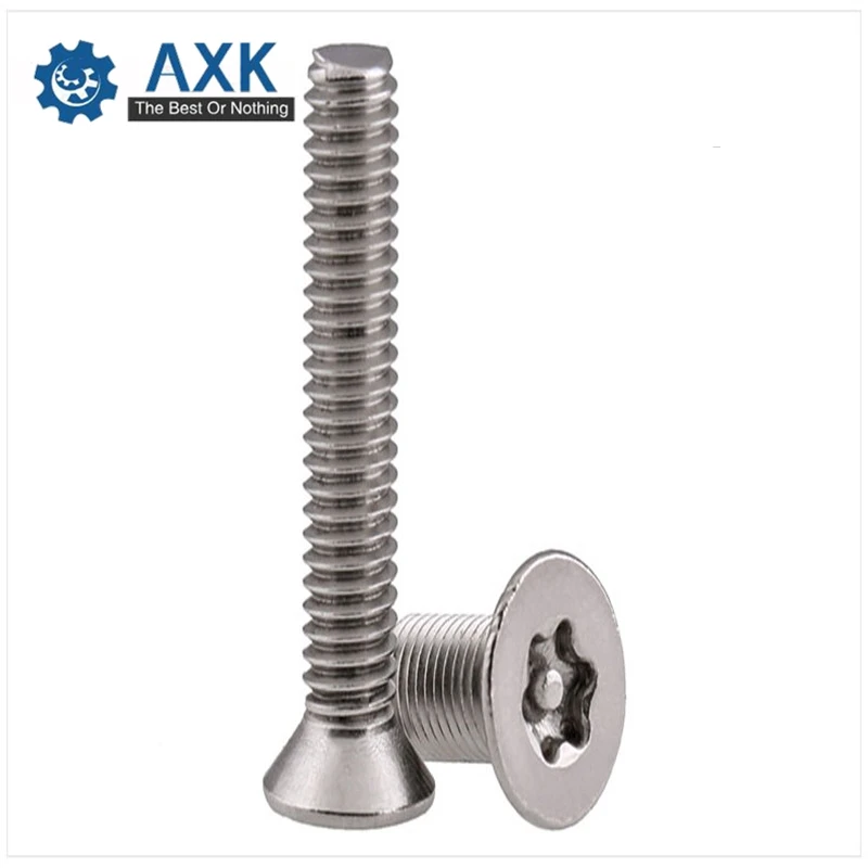 Torx Screw Stainless Steel 100pcs/lot Security Head M2 M2.5 M3 Countersunk Stainlness Flat High Quality Service Electrical | Обустройство