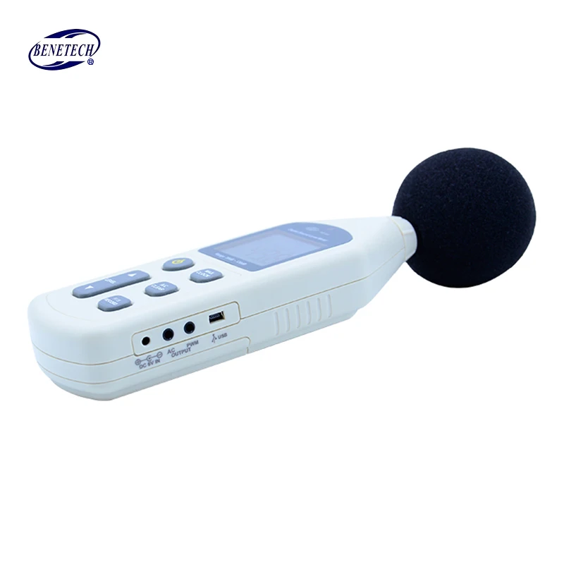 Цифровой измеритель уровня звука BENETECH GM1356 USB тестер шума 30 130 дБ A/C