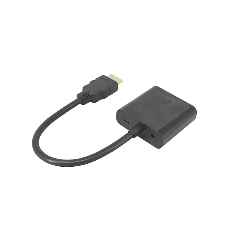 Адаптер HDMI совместимый с VGA преобразователь источником питания 1080P цифро