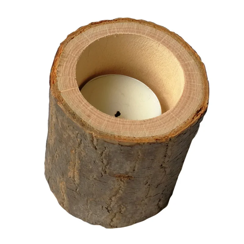 3 размера вариант столб дизайн Подсвечники Tealight держатель Мини цветочный горшок для дома Бар Сад Деревянные Подсвечники украшения