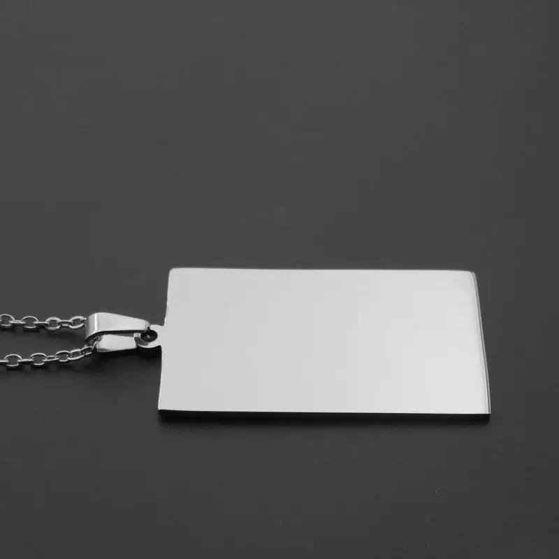 6 размеров из полированной нержавеющей стали 304 Пустые Квадратные марки для собак