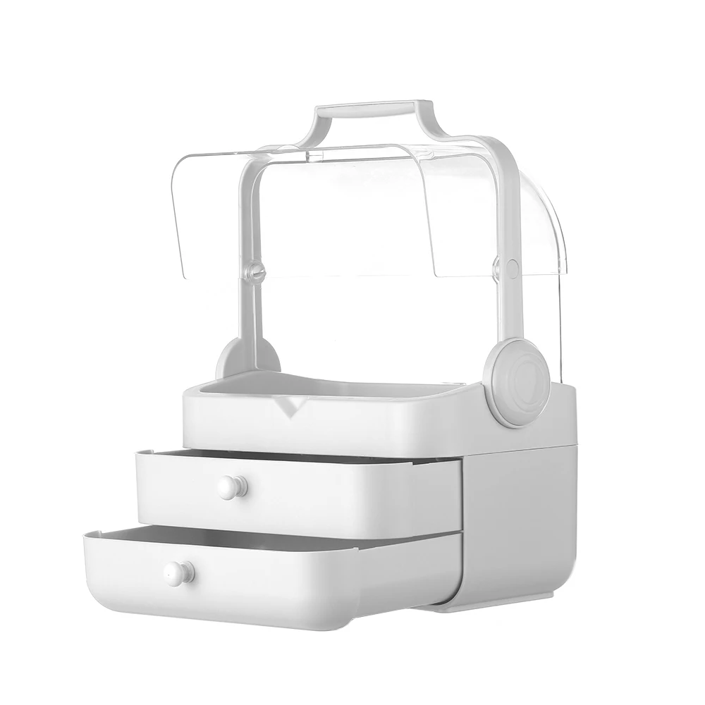 Розовый белый пластиковый водонепроницаемый косметический Органайзер для