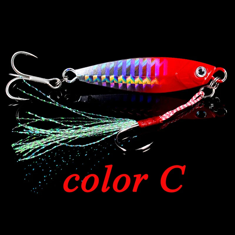 color C Горячая 7/10/15/20/30 гр катушка для ловли приманка для спининга металлическая приманка тунец светится в темноте рыболовные снасти Привести minnow крючковый лов pesca 30 - Цвет: color C