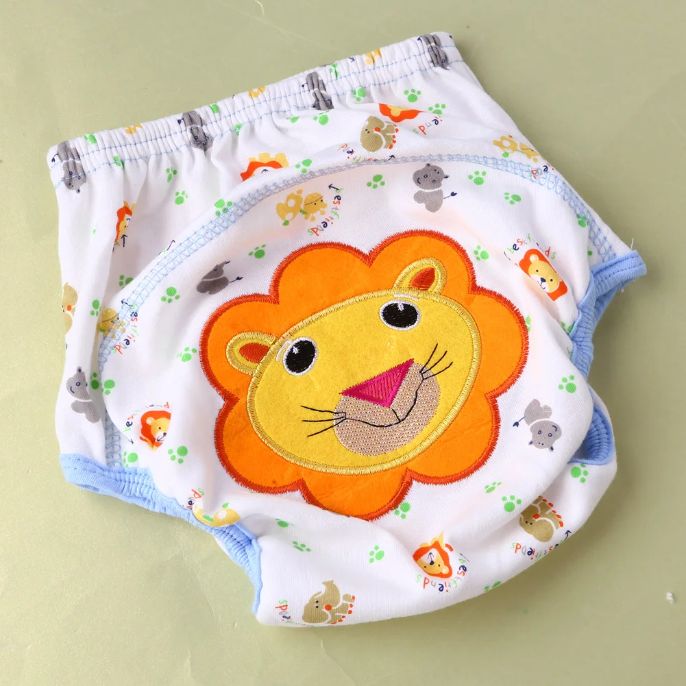 Многоразовые тренировочные штаны для новорожденных унисекс с принтом животных |