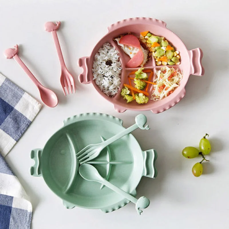 Creative Kitchen Tools:Baby Tableware Set Children Plate Baby Feeding Food PLATE Storage Container New Thermal Lunch Box | Дом и сад