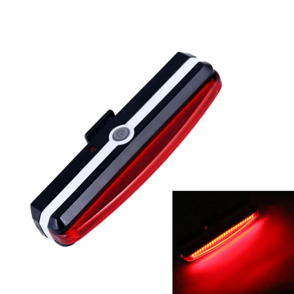 Red USB перезаряжаемая велосипедная задняя велосипедная фара светодиодный задний фонарь Водонепроницаемый задний фонарь для велосипеда - Цвет: Red