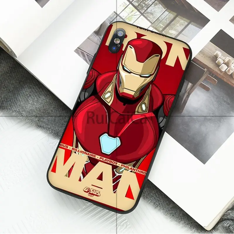 Ruicaica Marvel Avengers Endgame I'M ironman качественный чехол для телефона iPhone X XS MAX 6 6s 7 7plus 8 8Plus 5 5S