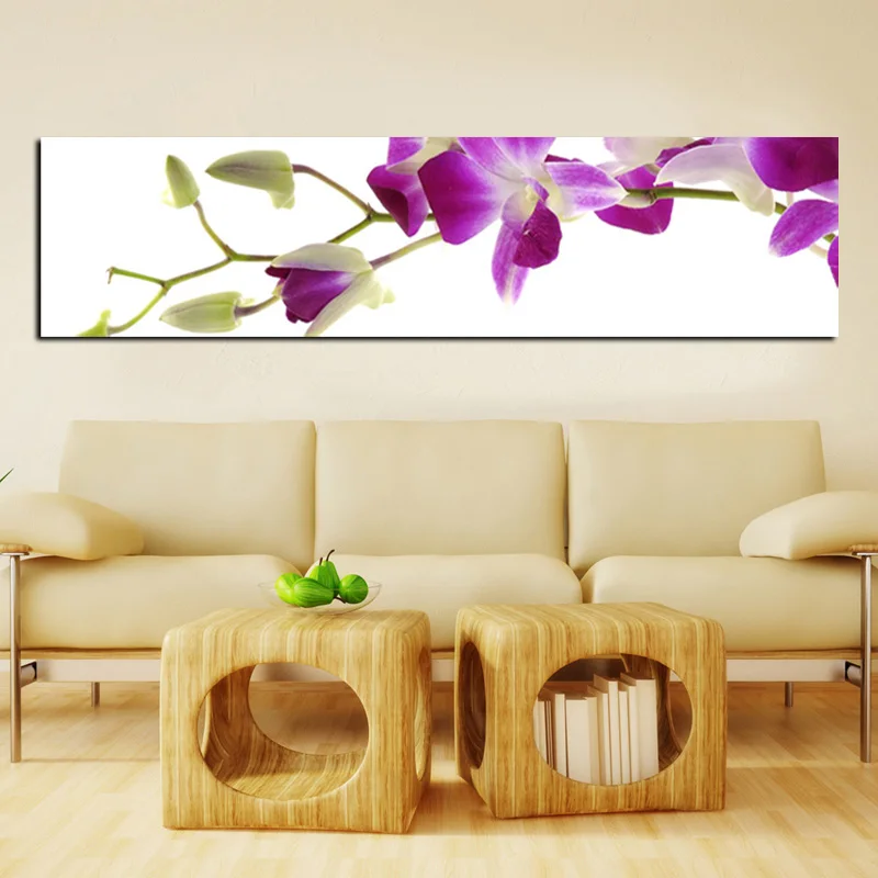Картина маслом на холсте HD принт фиолетовая орхидея цветок постер Арт