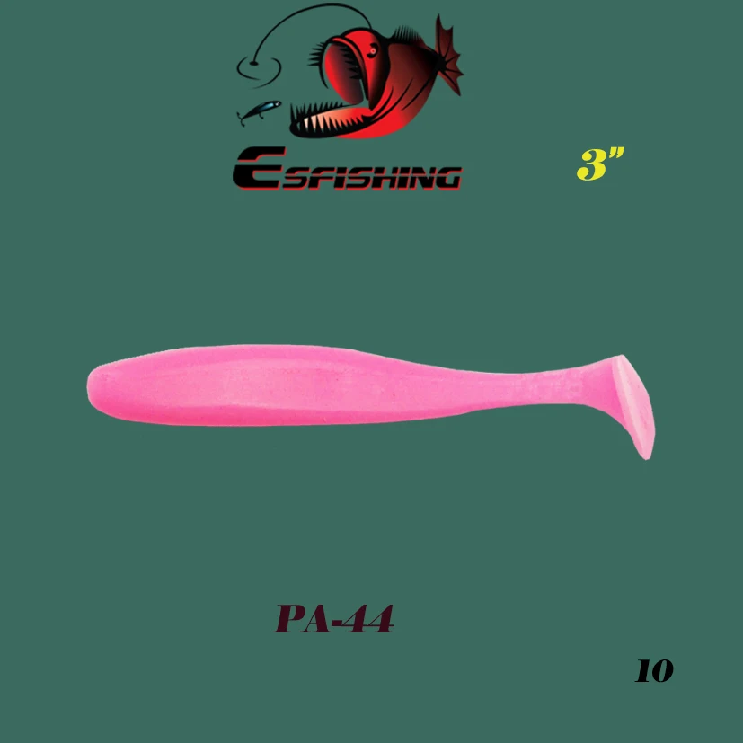PA44 200 шт. новые рыболовные приманки мягкие Esfishing Es " 7,6 см/2,6 г зимние Пластиковые силиконовые приманки для рыбалки - Цвет: PA44