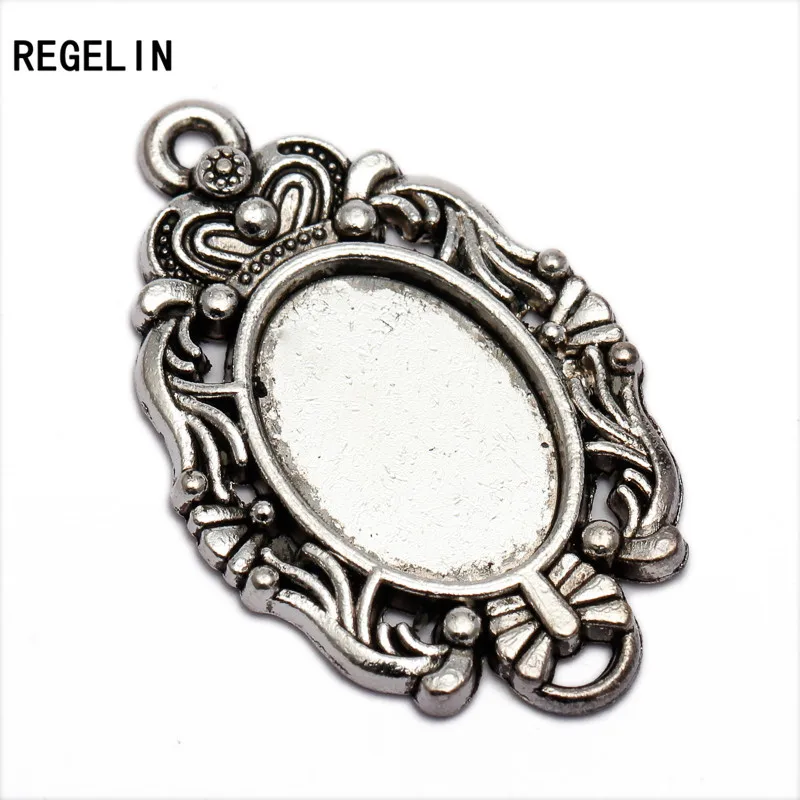 REGELIN 20 шт./лот античная бронза/античное серебро цинковый сплав Камея Кабошон