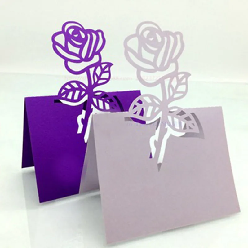 Горячее предложение 100 шт. лазерная резка розовая бумага держатель для карт