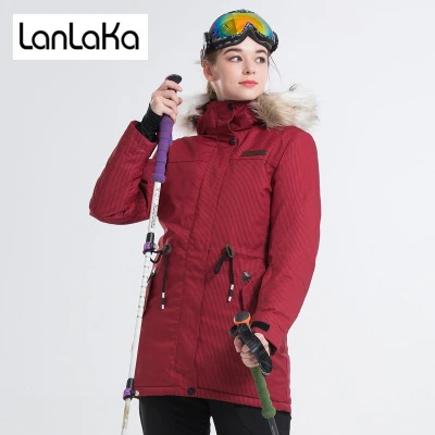 LANLAKA новая брендовая Лыжная куртка Женская водонепроницаемая