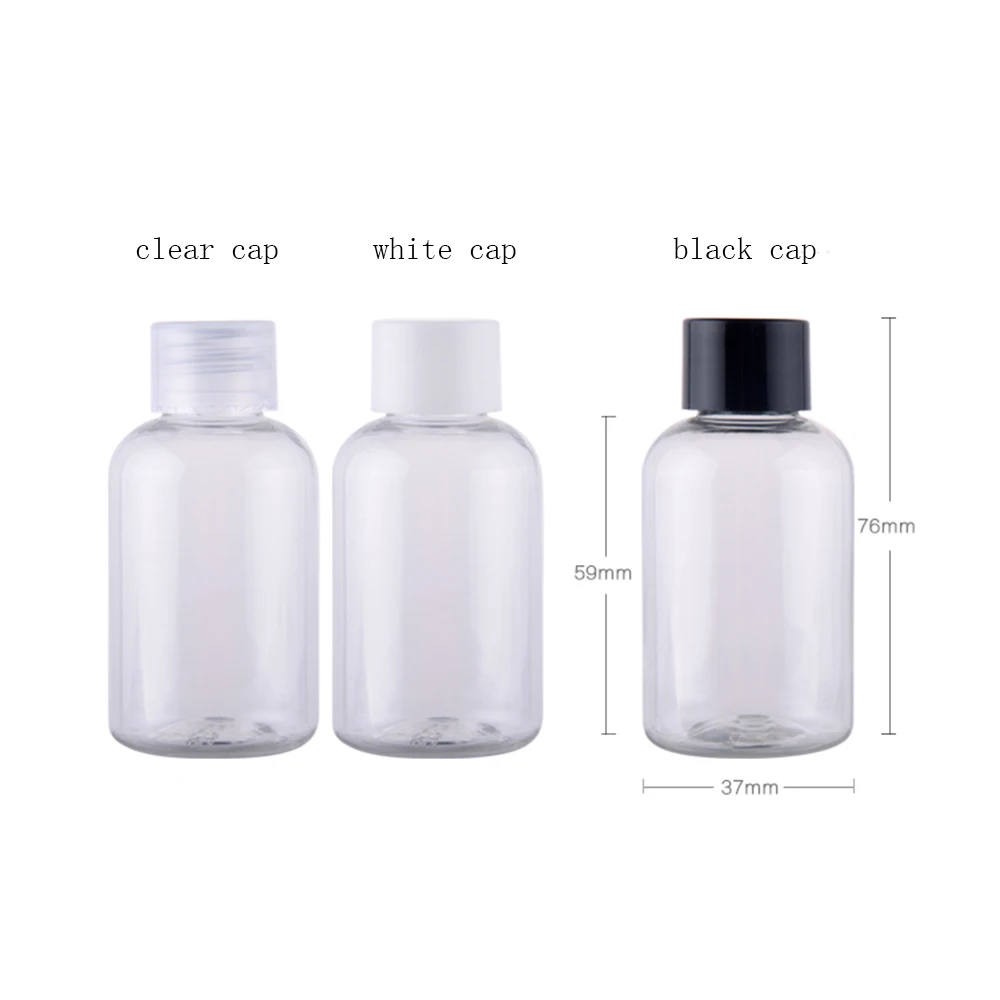 30pcs 50ml Plastic Lotion Packing Container Bottle Coke Cap with Plug Cosmetics Refillable Empty PET Bottles Toner Packaging | Красота и