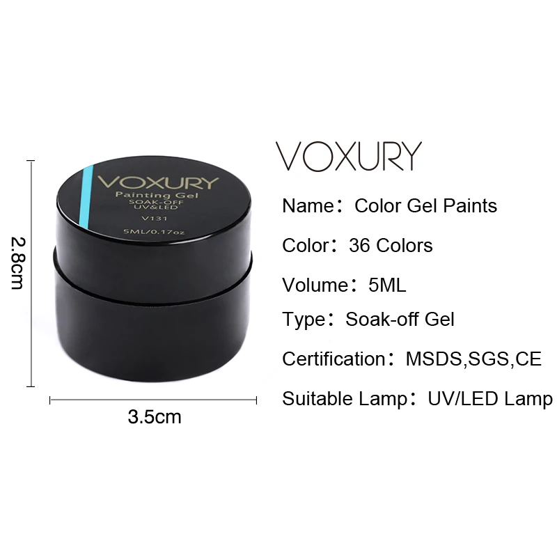 Гель лак для нейл арта VOXURY 36 цветов Гибридный СВЕТОДИОДНЫЙ УФ дизайн ногтей все