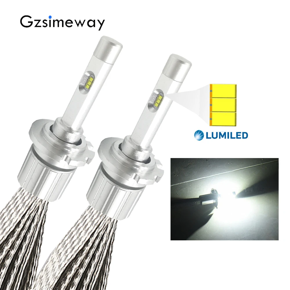 2 шт. H27w 881 светодиодные автомобильные лампы H4 H1 turbo LED H11 H8 H13 D1S D2S 9005 H3 H9 9006 HB4