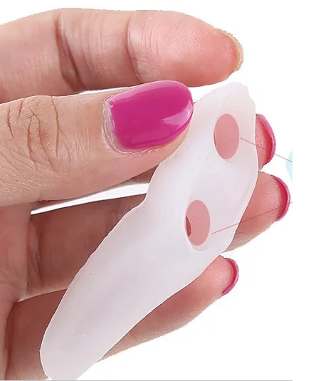 2 шт. силиконовый разделитель для пальцев ног с двумя отверстиями корректор