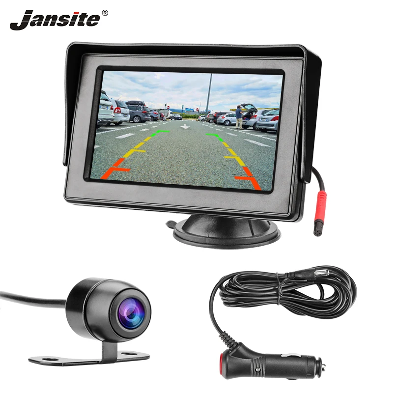 Jansite 4.3&quot TFT Car Monitor HD Display camera Reverse Camera Paking System For Rearview monitor IP67 Waterproof rear | Автомобили и