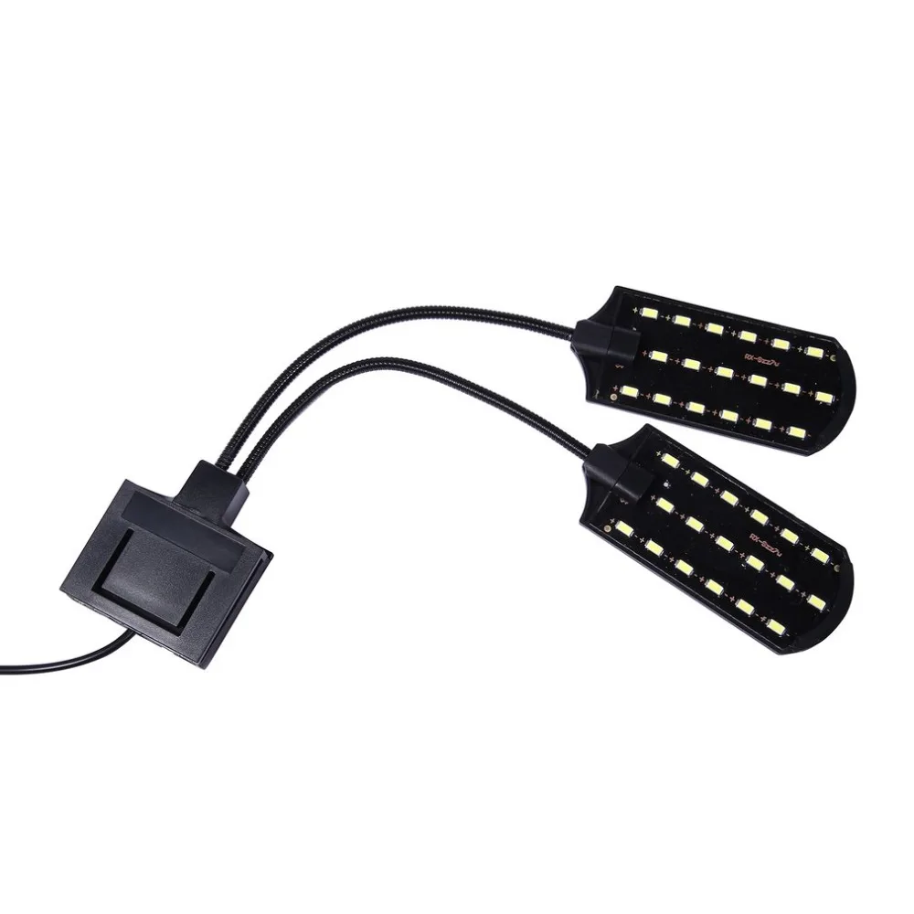 X7 ЕС Plug Dual Head супер яркий светодио дный водных растений аквариум свет лампы