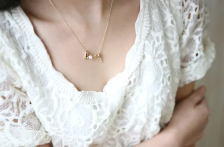 2019 модное летнее ожерелье Для женщин Минималистский Ожерелье Любовное послание