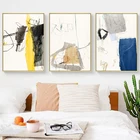 Скандинавский домашний декор, абстрактная картина маслом, кисть, линия, холст, печать, плакат, простой цвет, настенное искусство для гостиной, три картины