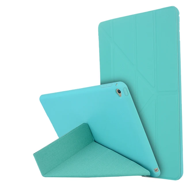 Transform Green Для iPad Air 2 Smart Cover Чехол преобразования с подставкой Ipad Air2 протектор A1566 A1567 Силиконовый Мягкий противоударный корпус - Цвет: Transform Green