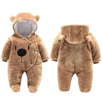 newborn baby girl clothes 0 3 months winter thick warm baby footies cotton infant kids overalls cartoon bear baby boys clothing