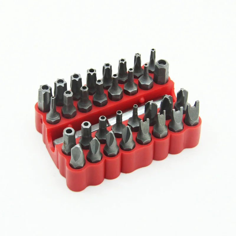 33 шт. 1/4 &quot6 35 мм Набор бит безопасности Torq Torx шестигранный Звездный гаечный ключ