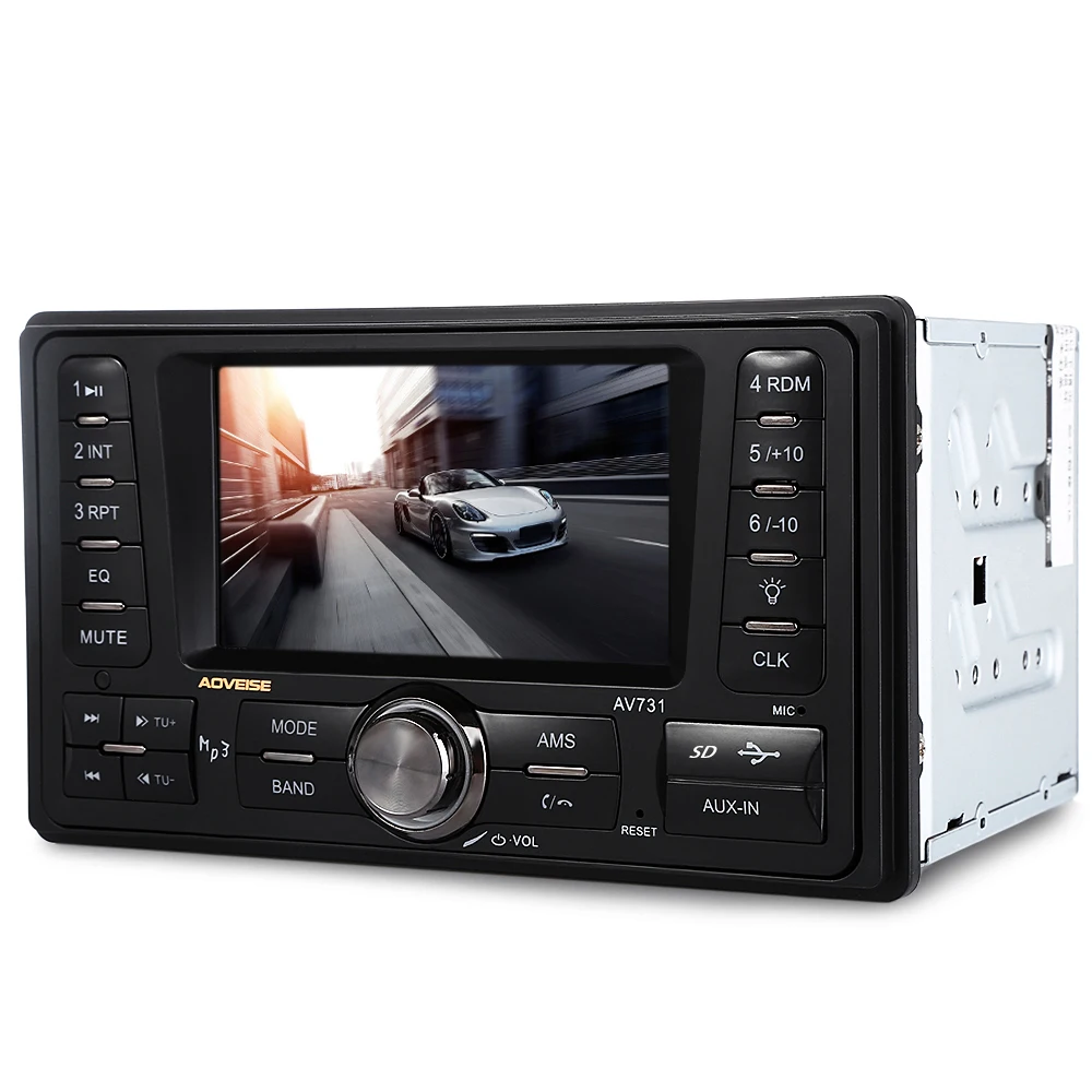 Av731 4.3 дюймов Аудиомагнитолы автомобильные Стерео 12 В Авто Видео AUX FM USB SD MP3