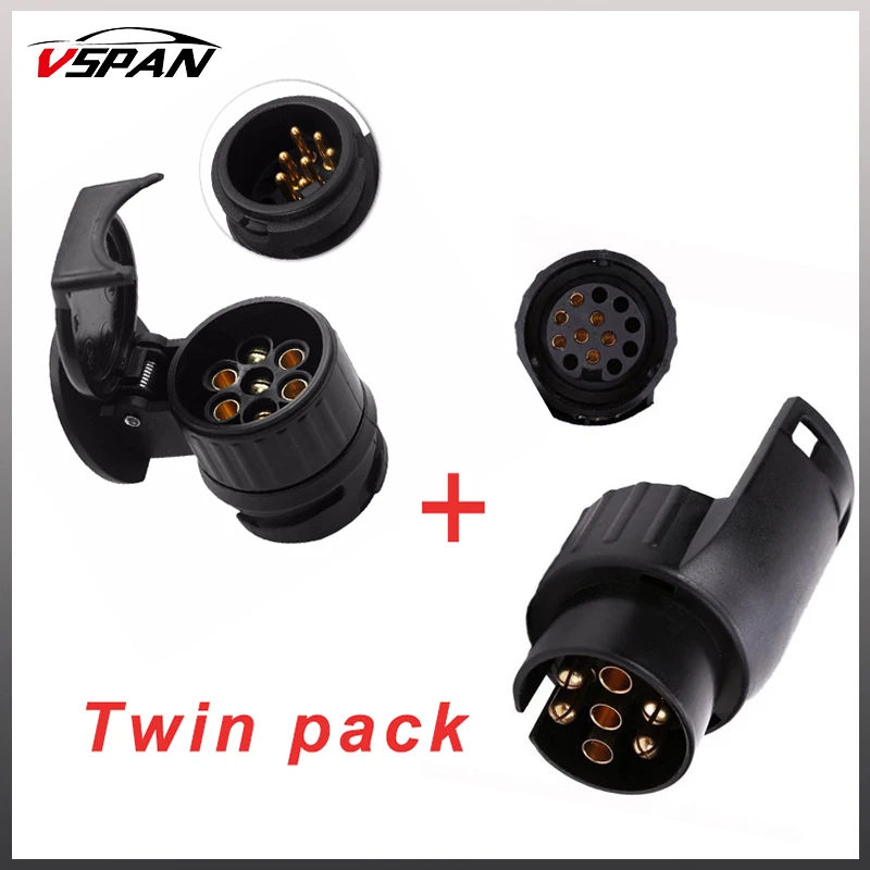 Электрический преобразователь для прицепа от 13 до 7 контактов и буксировочный