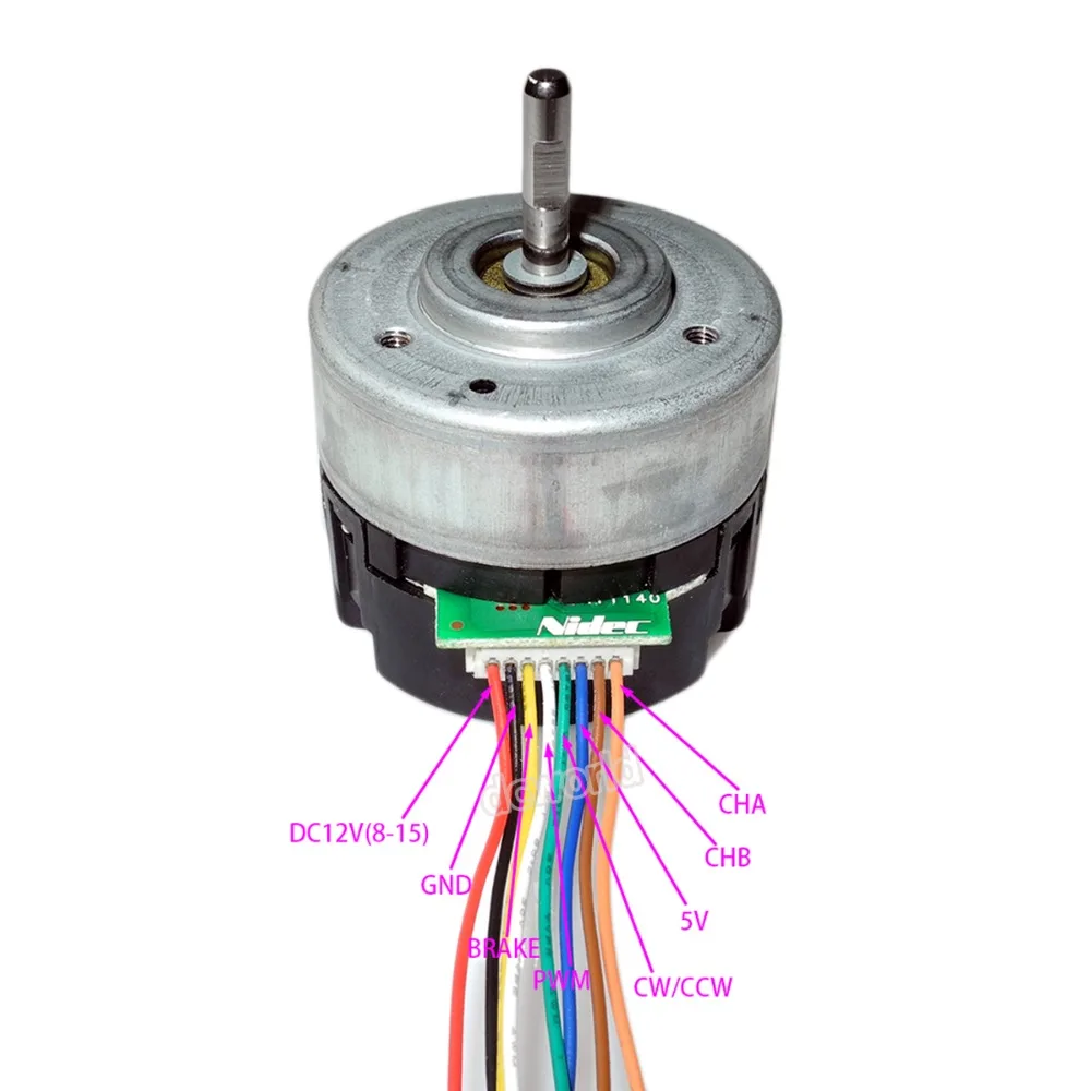 BLDC Nidec 24H677 PWM DC 12 В безщеточный Вт/внутренний драйвер ШИМ регулировки скорости