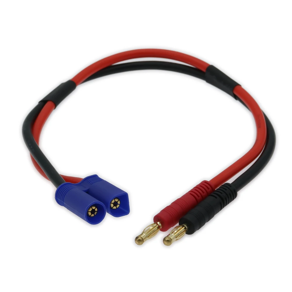 RCAWD 1x300 мм штекер EC5 и 24K позолоченный Силиконовый кабель 12awg для зарядного
