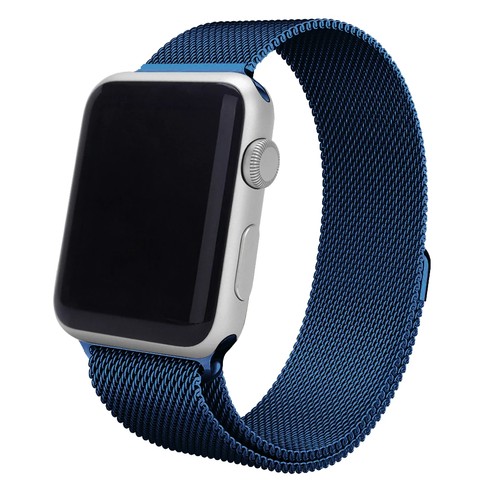 Ремешок для Apple Watch 38 мм 40 мм 42 мм 44 мм, Миланская Петля из нержавеющей стали, сетчатый Спортивный Браслет, магнитная застежка для iWatch серии 1/2/3/4