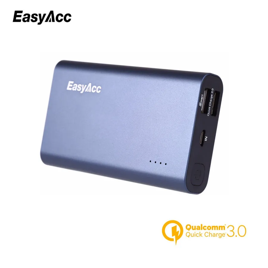 Внешний аккумулятор 10000 мАч, Qualcomm Quick Charge 3,0 с двумя портами 18650, внешний аккумулятор, портативное быстрое зарядное устройство для Iphone 7 6 Xiaomi