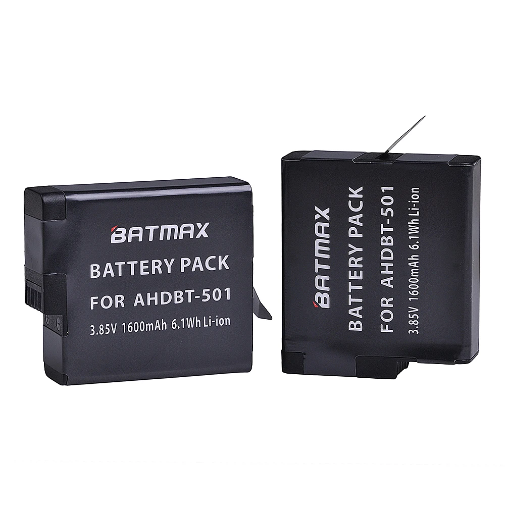 Batmax 2 шт. AHDBT-501 Батарея + светодио дный Дисплей 3 канала USB Зарядное устройство с
