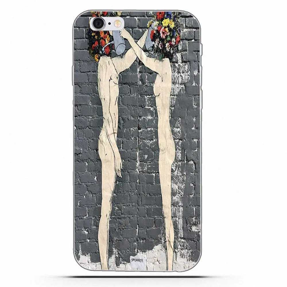 Для Huawei Honor 4C 5A 5X 6A 6C 6X 7X 9 V8 V10 Mate 7 8 10 P9 P20 Pro Lite Play Soft Fashion Funny Street Art Banksy Graffiti|Бамперы| |