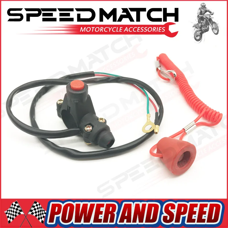 

49cc Mini Dirt Pit bike Pocket bike and atv Quad Engine stop Flameout Switch with Emergency Switch free shipping
