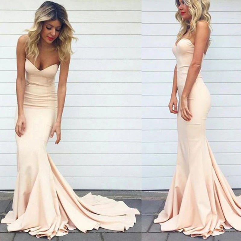 

Custom made sweetheart long beige black red mermaid prom dresses gowns formal evening dresses gowns for prom girs