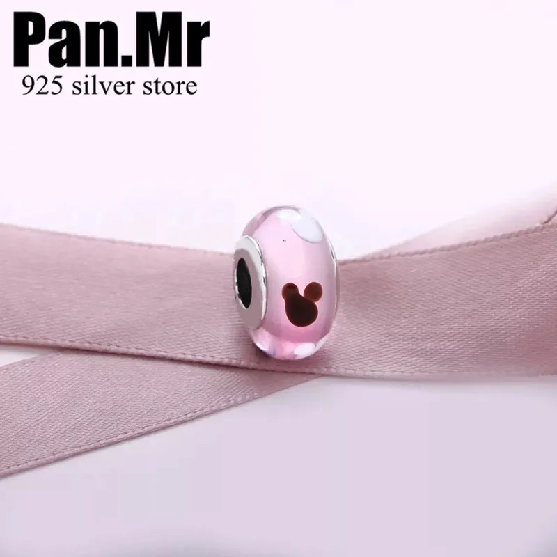 NEW! Pan.Mr Perfect Cute Mickey Glass Bead Murano DIY 925 Silver Charm Beaded Jewelry | Украшения и аксессуары