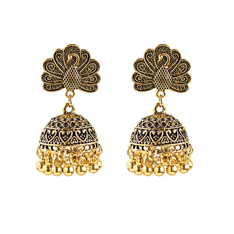 Античный Бохо Индия Этнические Jhumka Висячие серьги для женщин Птица Форма кисточкой женские серьги висячие украшения аксессуары